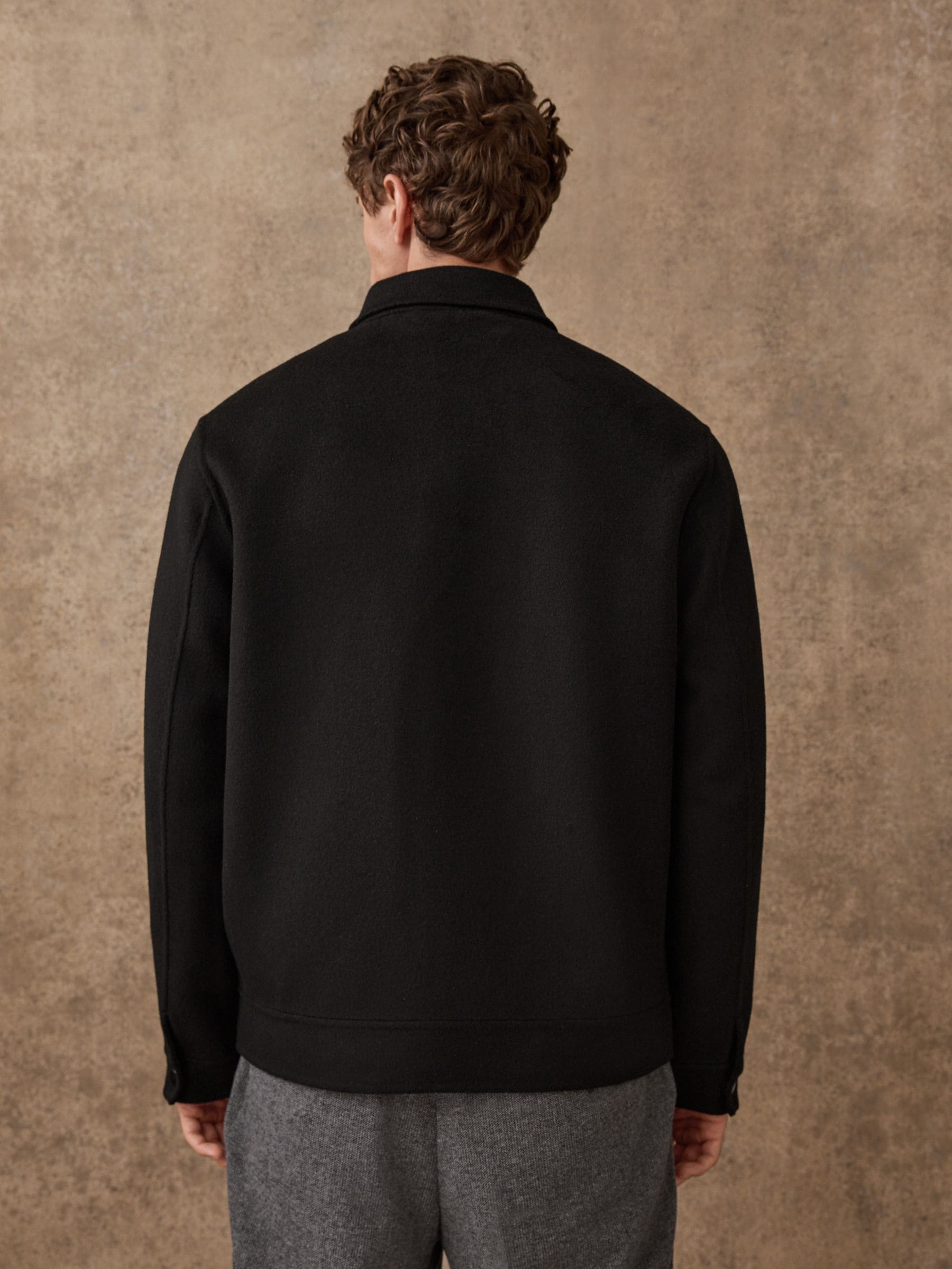 Zwart - Premium zacht aanvoelend jack met hoog wolgehalte