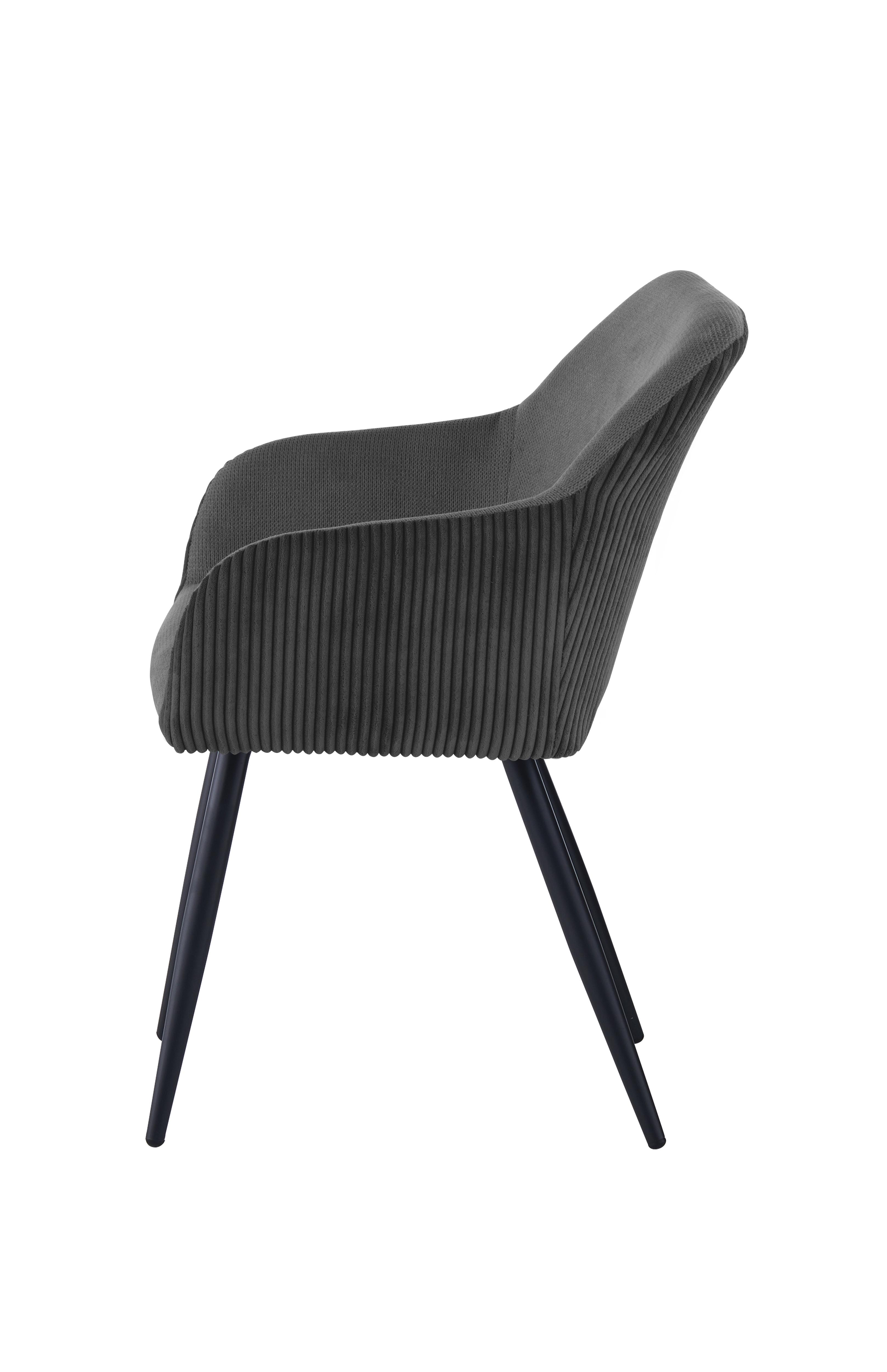 BETTY FAUTEUIL NOIR BI MATIERE