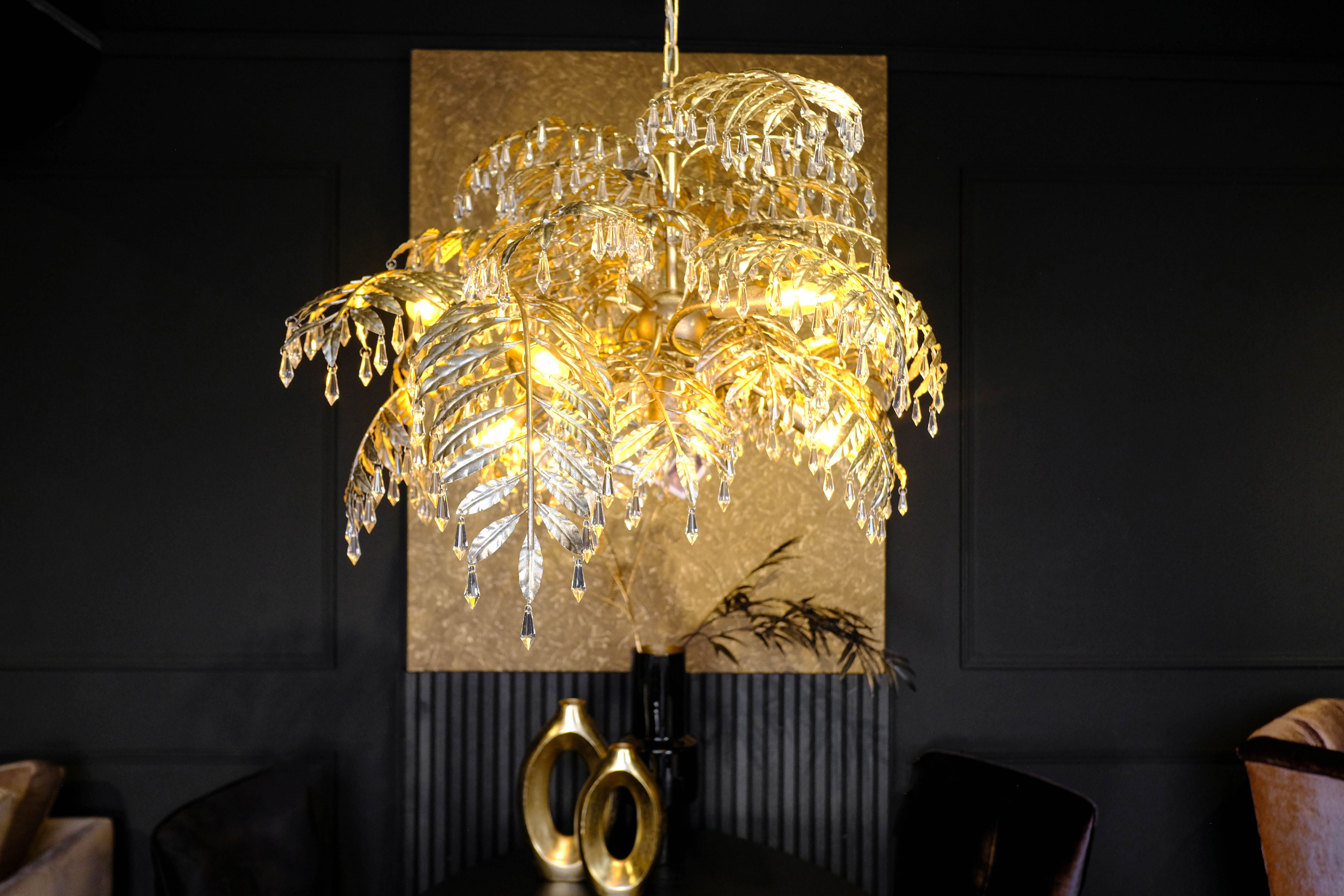 Hanglamp LB023-12+1 ambachtelijk zilver Bellagio  | Leclercq & BouwmanB130 x D65 cm