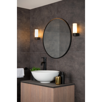Lucide badkamer wandlamp 1-lichts Jesse IP44 zwart