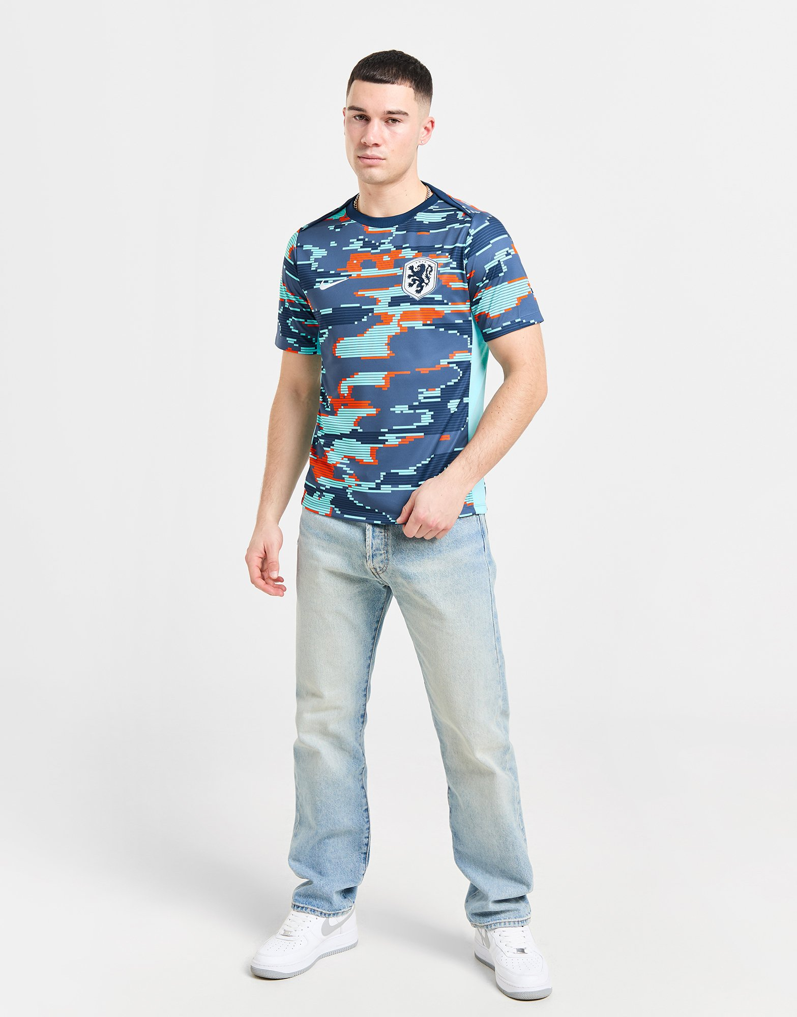 Nike Maillot d'avant-Match Pays-Bas Homme