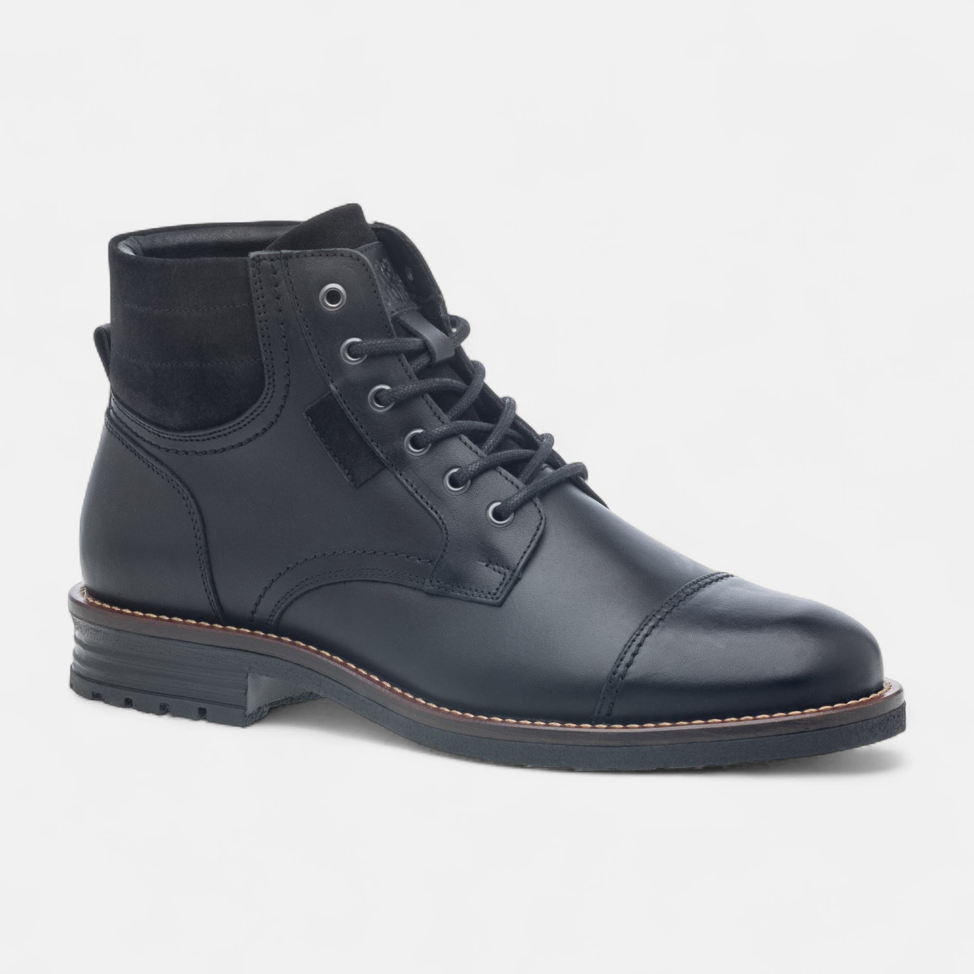 Bottines Homme en cuir noir