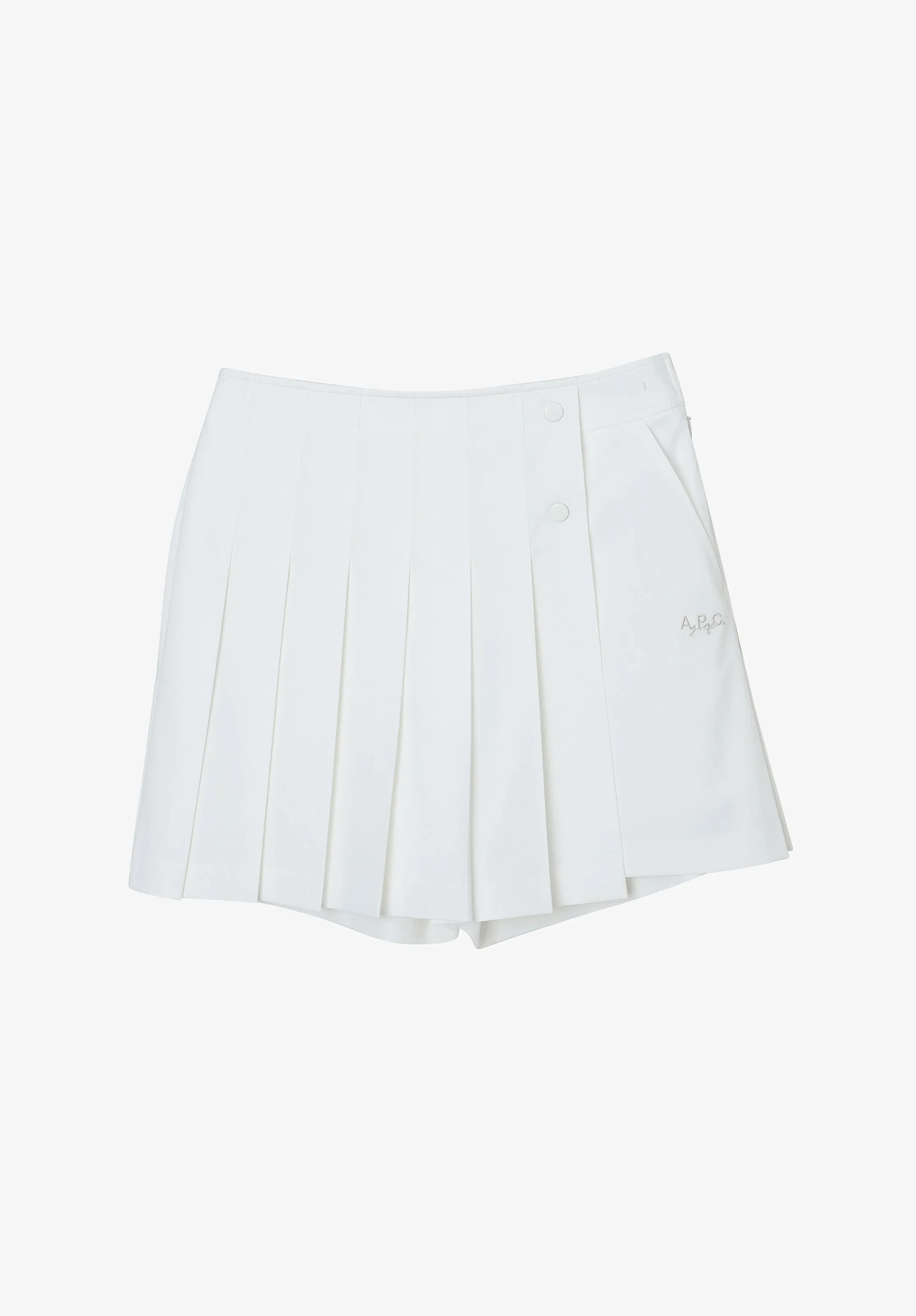 Jupe plissée A.P.C. Golf - Blanc