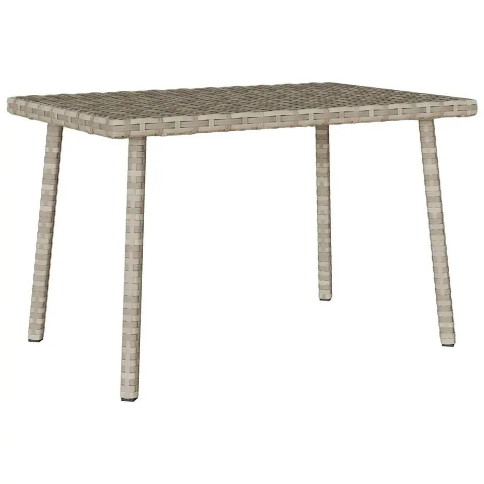 vidaXL - Tuin Salontafel - Grijs - Poly rattan - 60 x 40 x 37 cm