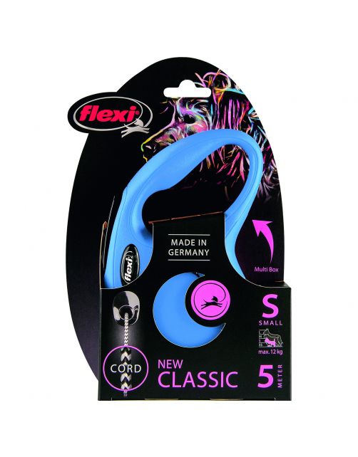 Flexi Rollijn Classic Koord S Blauw - Hondenriem