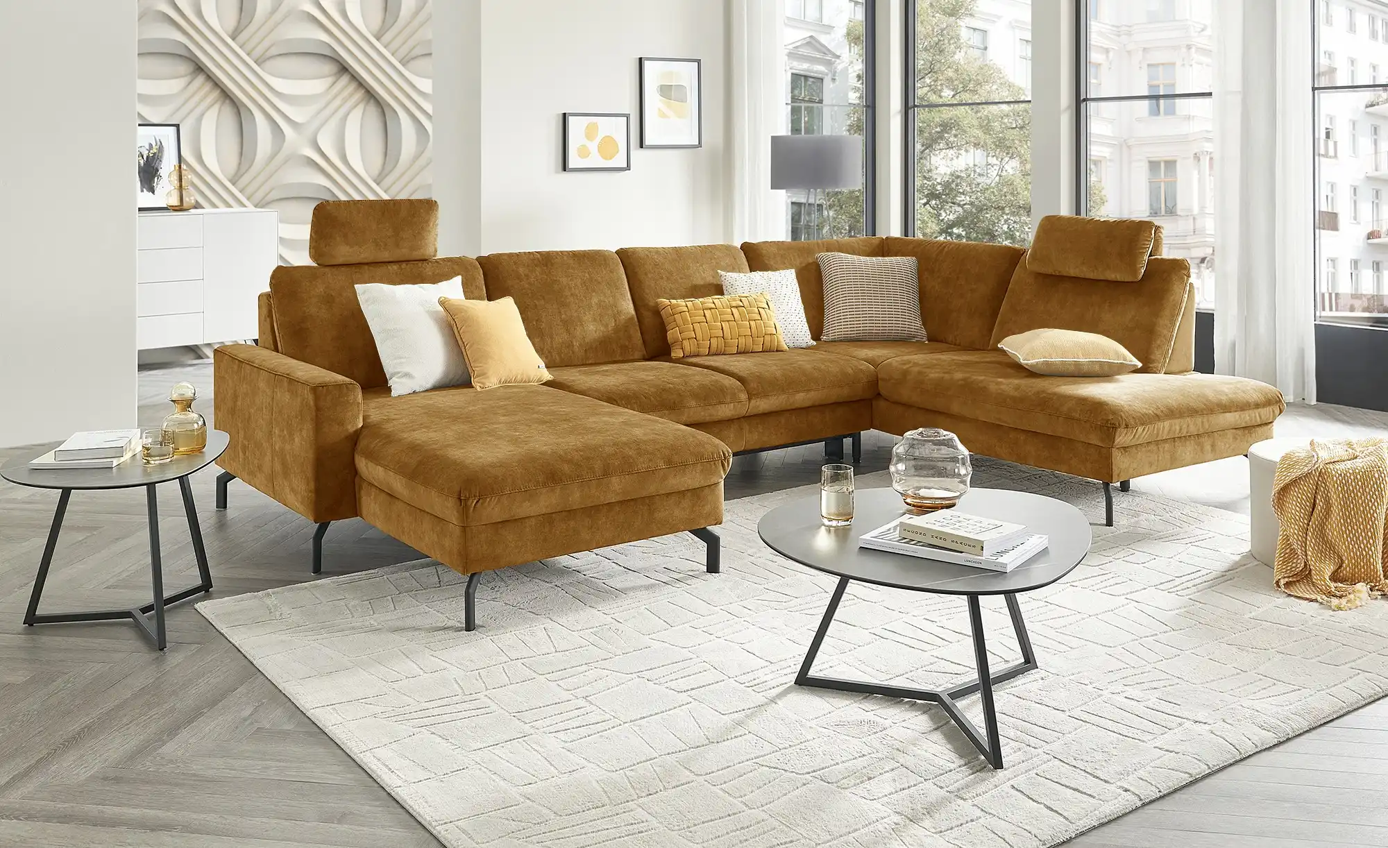 meinSofa Wohnlandschaft aus Mikrofaser Grace