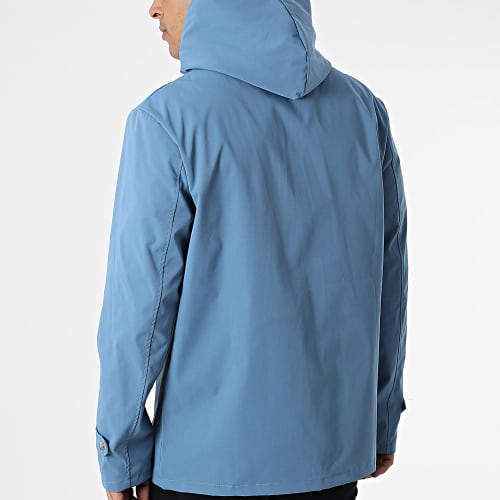 Veste Zippée Capuche Bleu