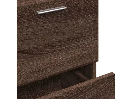 Meuble d'évier chêne marron 40x37x59 cm bois d'ingénierie
