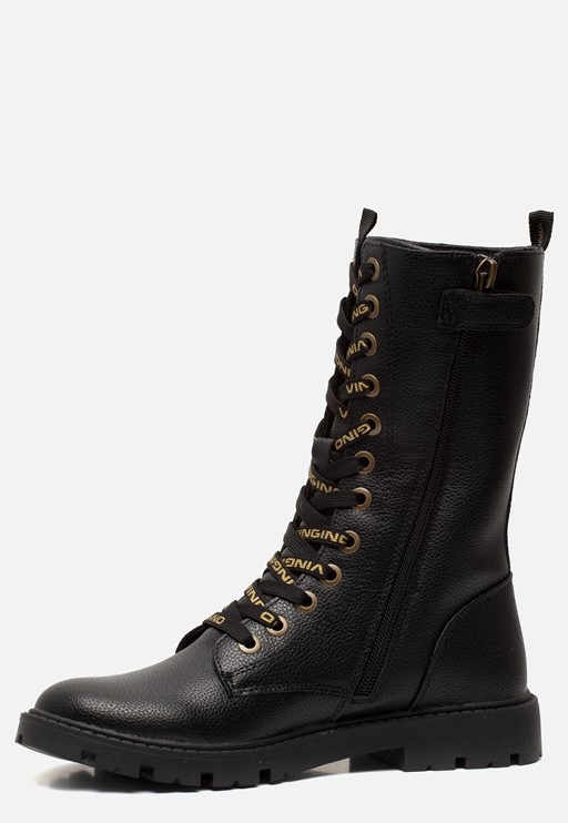 Vingino Eva Xhi Veterboots zwart Synthetisch