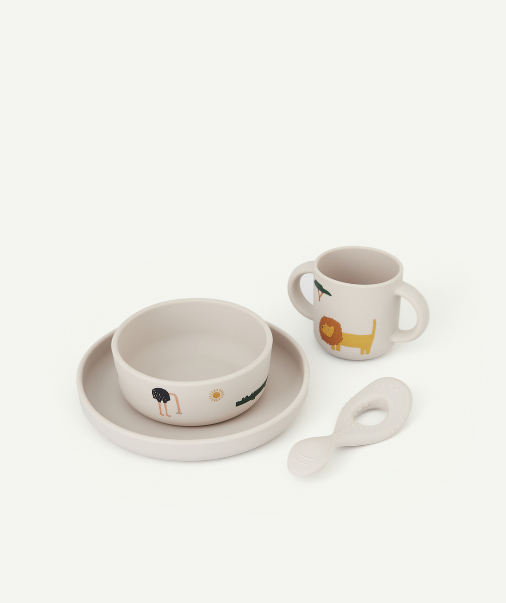 LIEWOODCOFFRET REPAS EN SILICONE VIVI SAFARI SANDY MIX