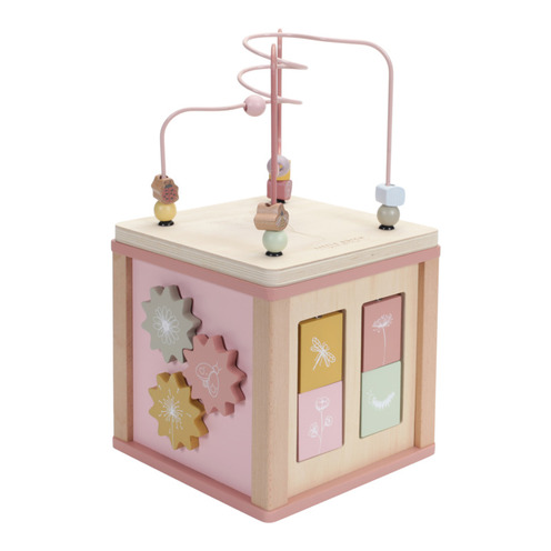 Cube d'activités Fleurs Rose - LITTLE DUTCH