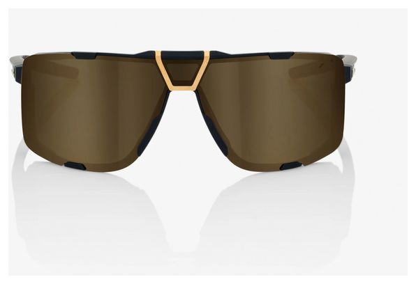 Lunettes de soleil 100% Eastcraft - Soft Tact Noir - Verres Miroir Or