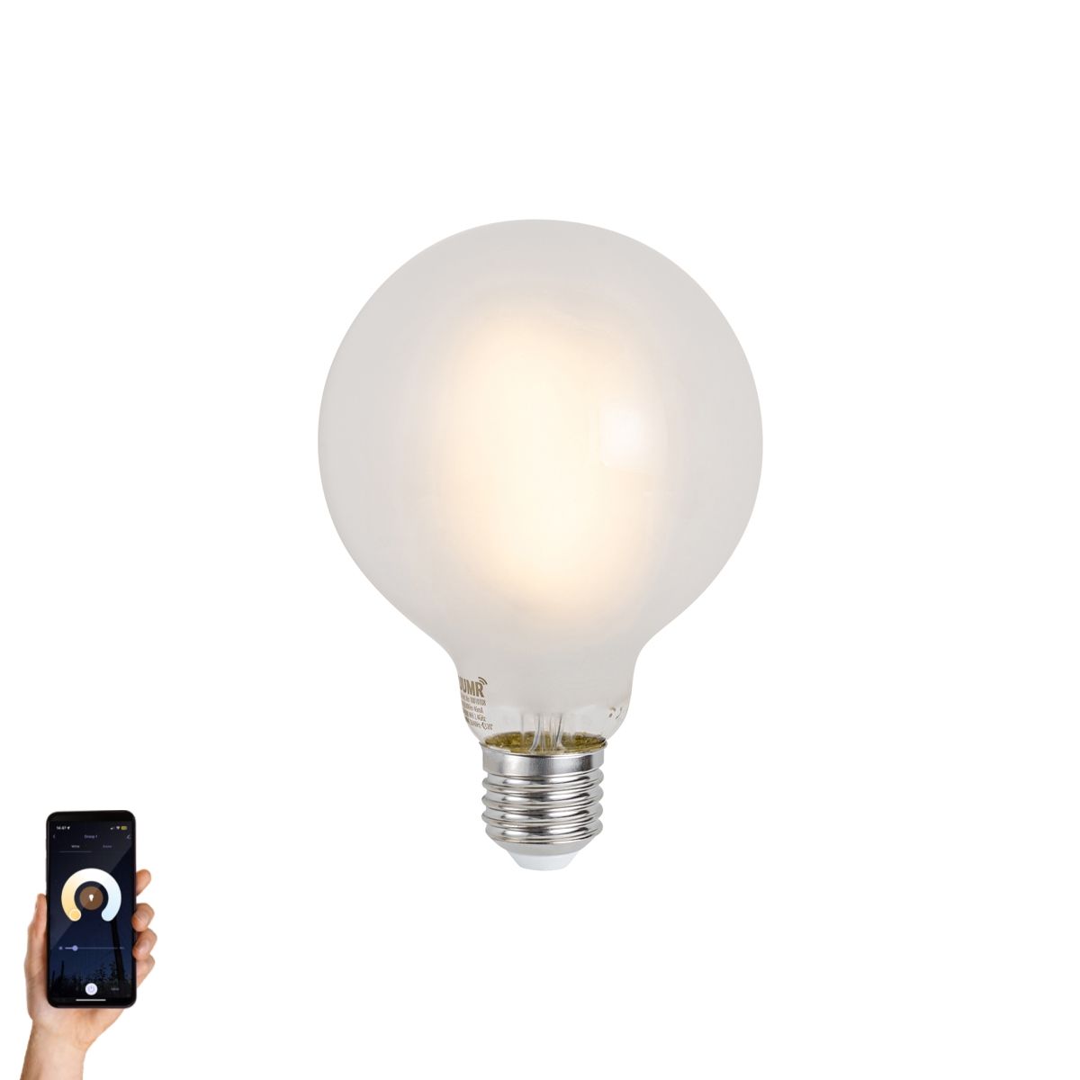 Smart E27 dimbare LED lamp G95 mat 7W 806 lm 2700-6500K