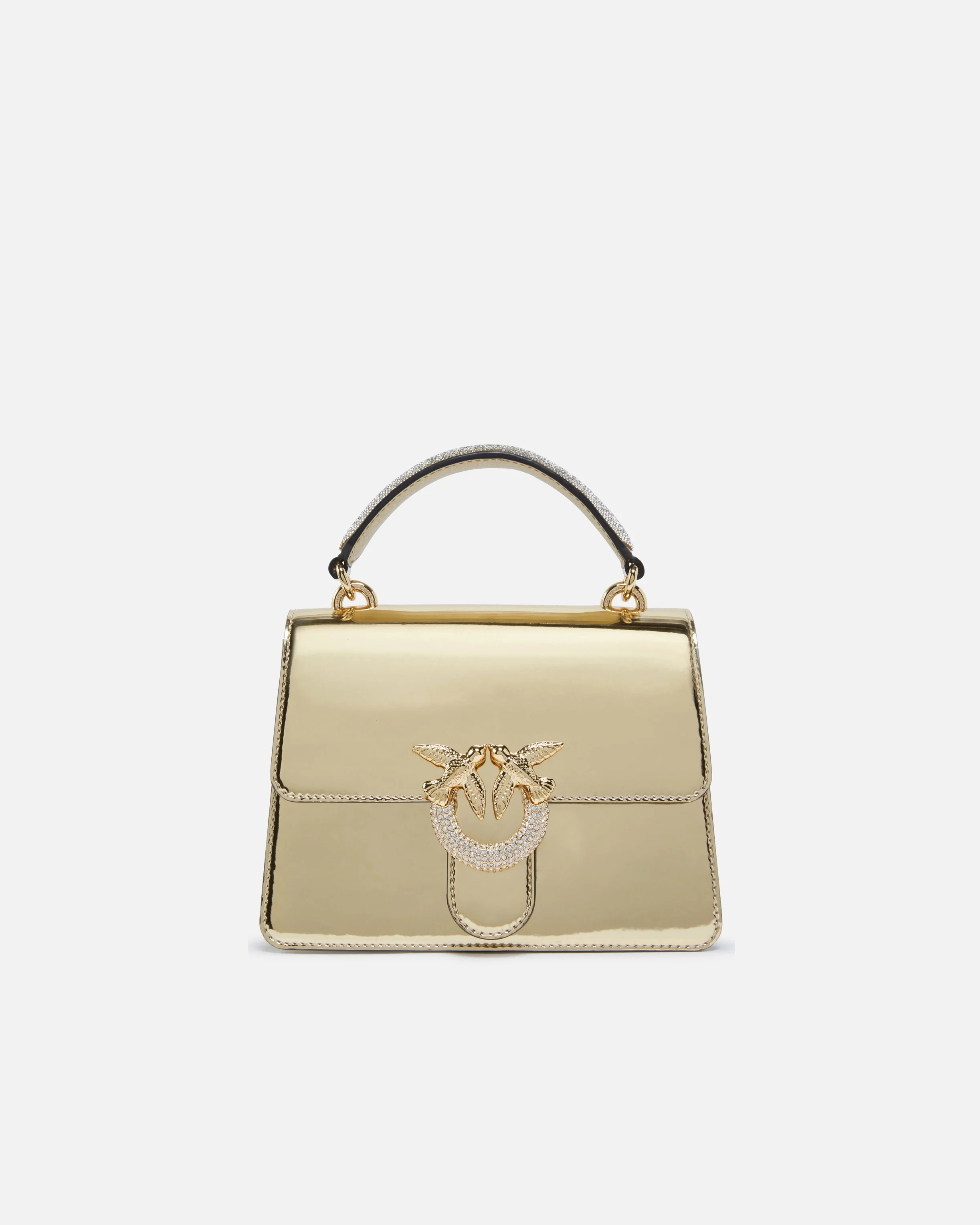 Sac à main mini love bag effet miroir doré | Doré
