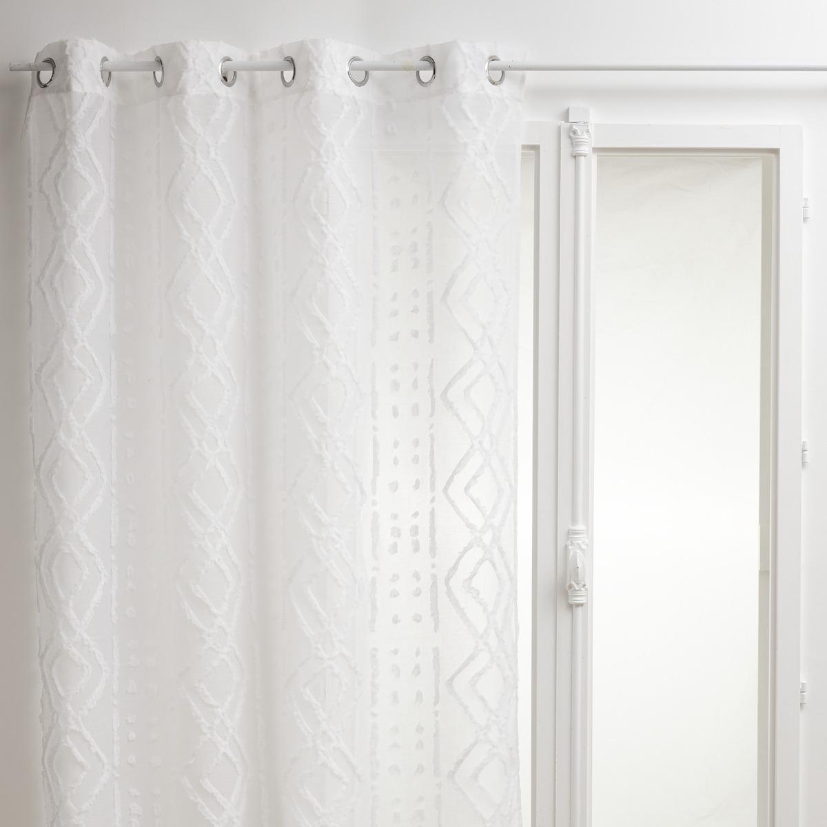 VOILAGE JACQUARD SAMA BLANC 140X240CM