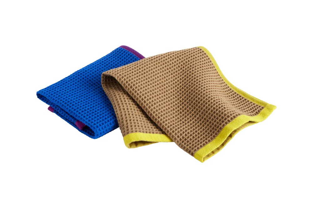 HAY  Canteen karklude, Blue/fuchsia & Beige/yellow - 2 stk.