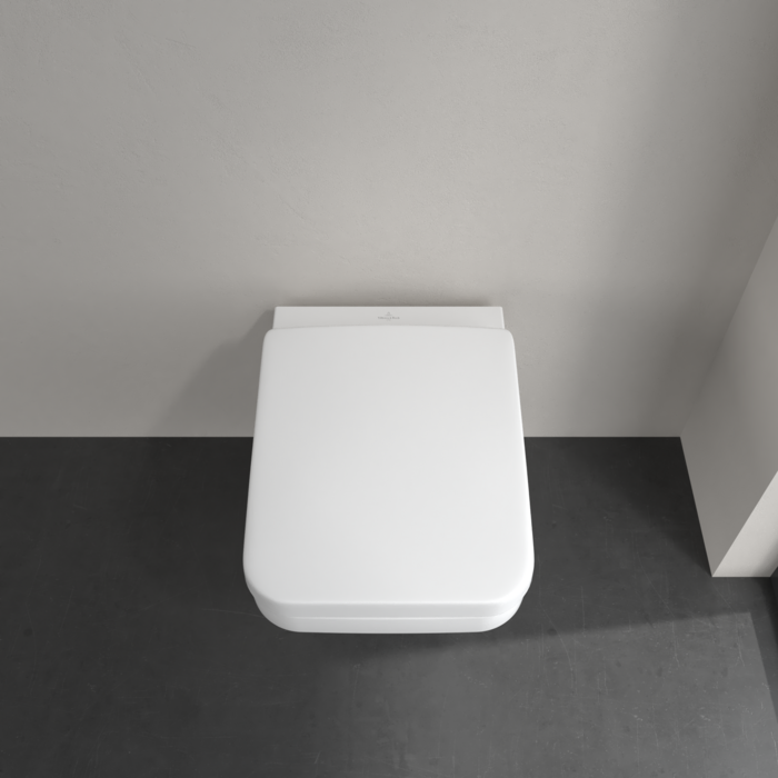 Villeroy & Boch Architectura randloos toilet CeramicPlus met TwistFlush rechthoekig wit glans