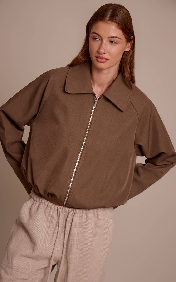 Moka Veste Bomber Utilitaire À Cordon De Serrage