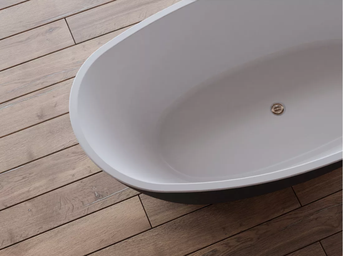 Baignoire îlot ovale NEROON 2.0 NOIRE L. 170 x l. 80 cm, by SPALINA
