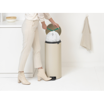 Brabantia NewIcon Prullenbak - 30 liter - Soft Beige