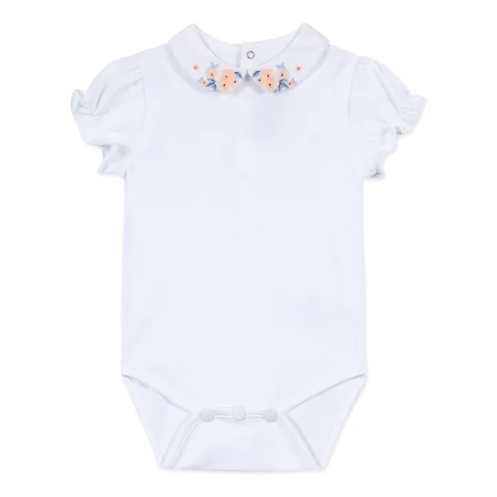 Tartine et Chocolat Body Col Fleuri | Blanc