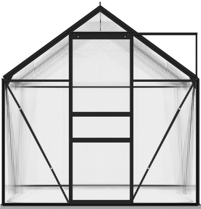 Tuinkas - Antraciet - Transparant - Aluminium - Ruimte voor Planten