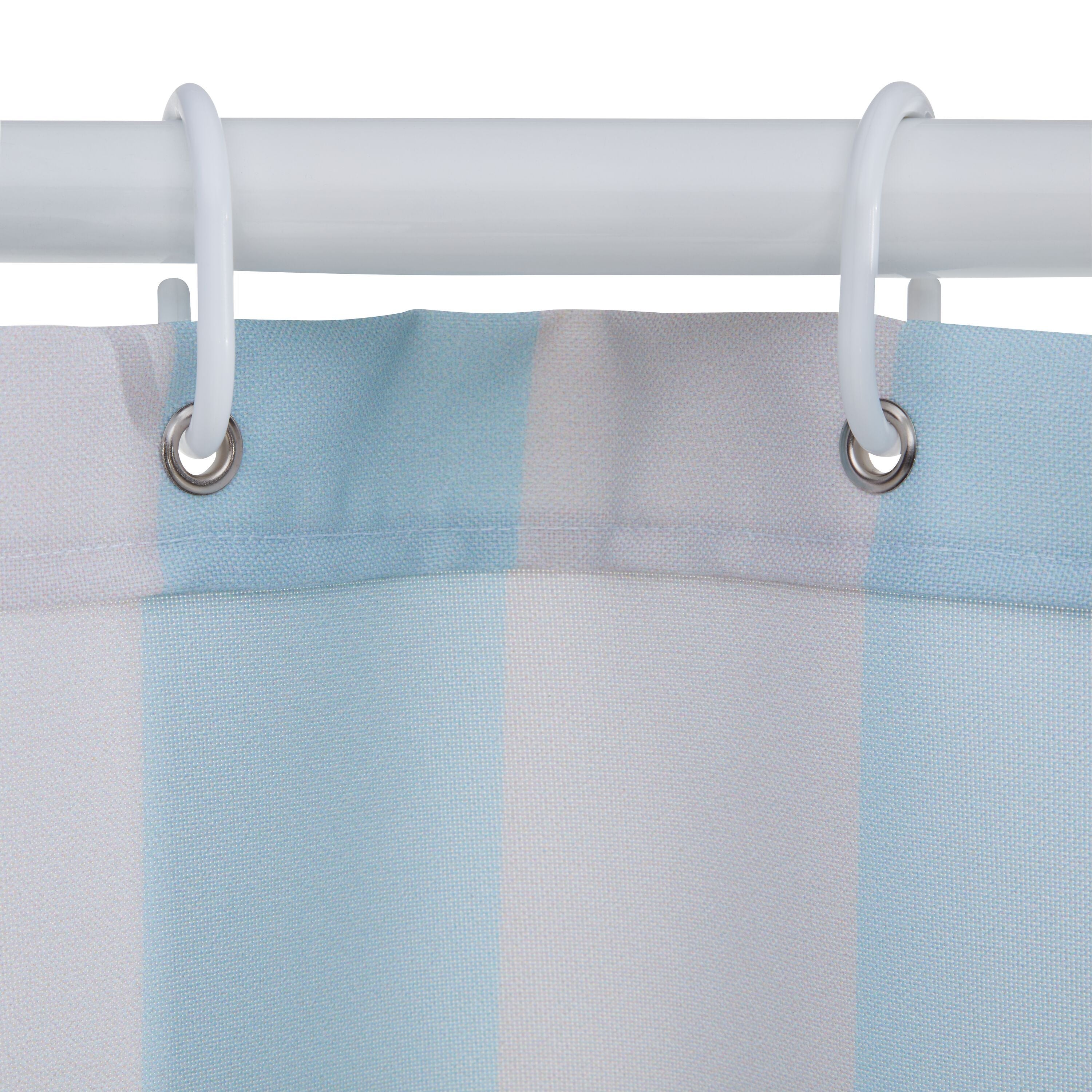 RIGATO Duschvorhang - Blau / B: 180.0 cm x H: 200.0 cm