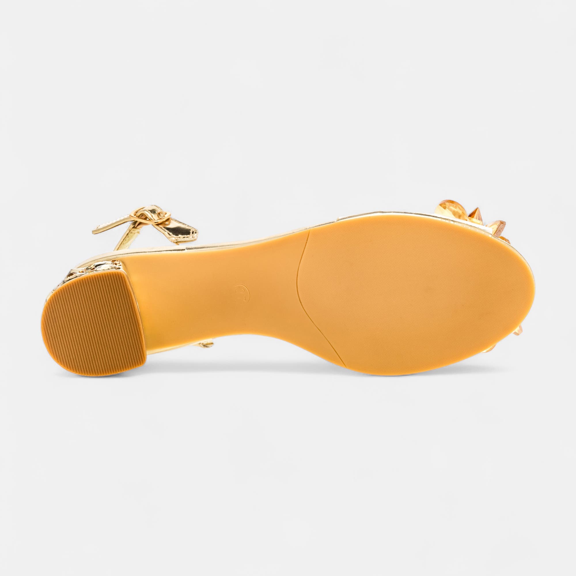 Nu-pieds à talon Femme or