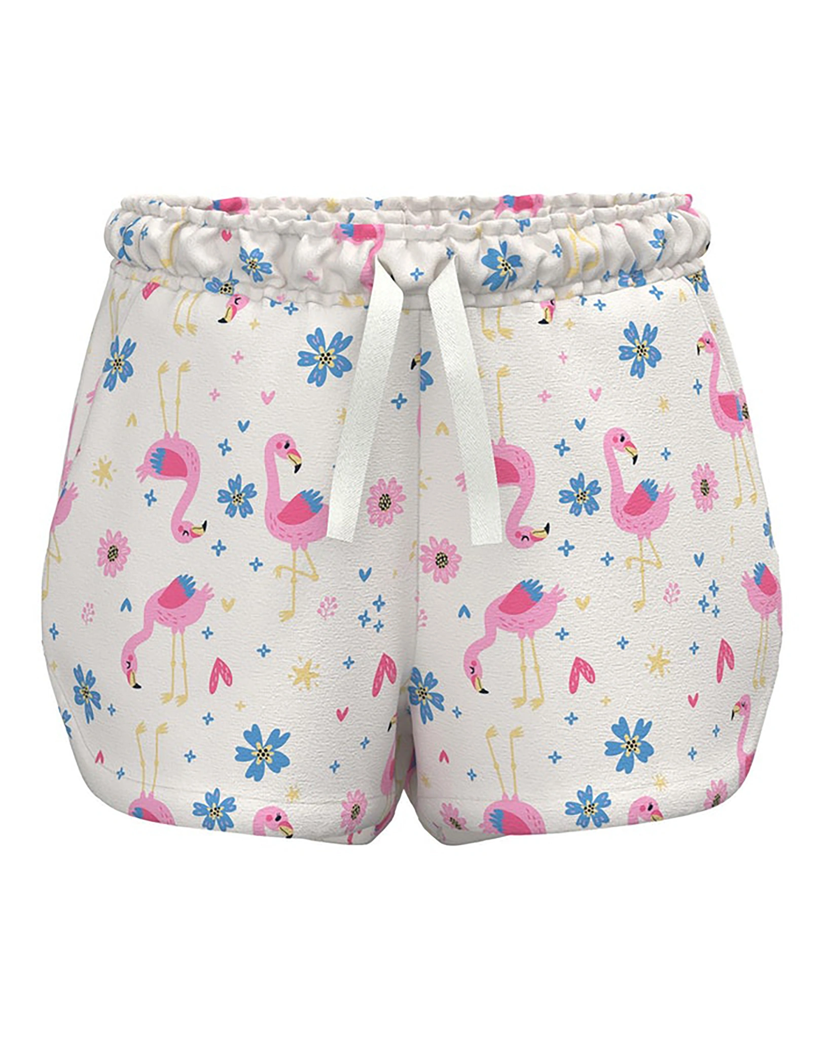 Shorts NMFVIGGA - FLOWMINGO in white alyssum
