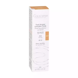 Couvrance -  Fond de teint correcteur unifiant  fluide Miel N°4.0 - peaux dorées - 30ml