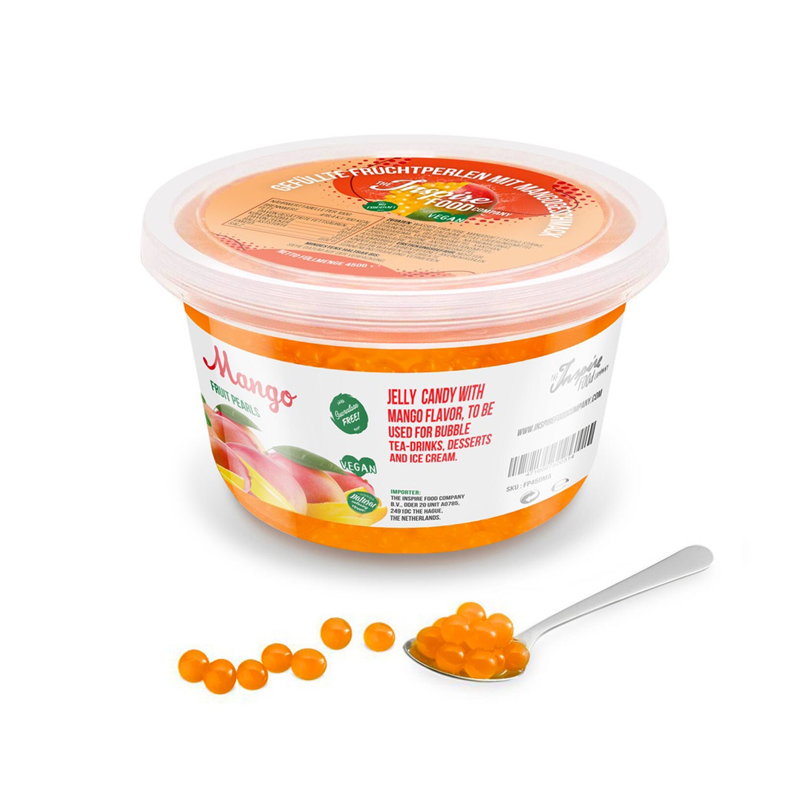 Bubble Tea Bubbles Mango Fruit Pearls im Becher 450 g