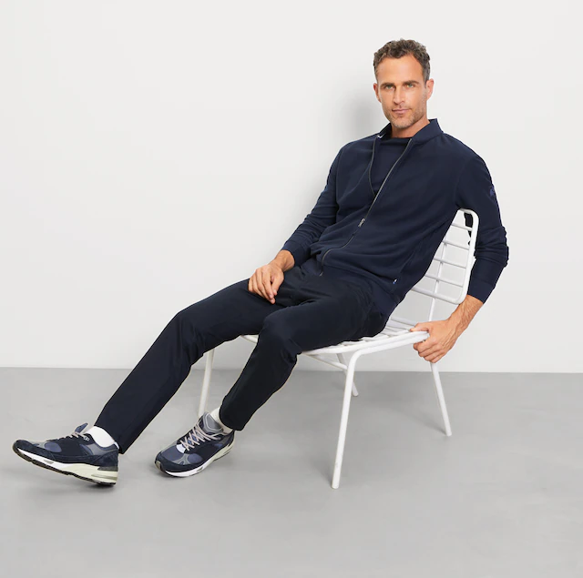 OLYMP Sweatjacke , regular fit, basic, Stehkragen