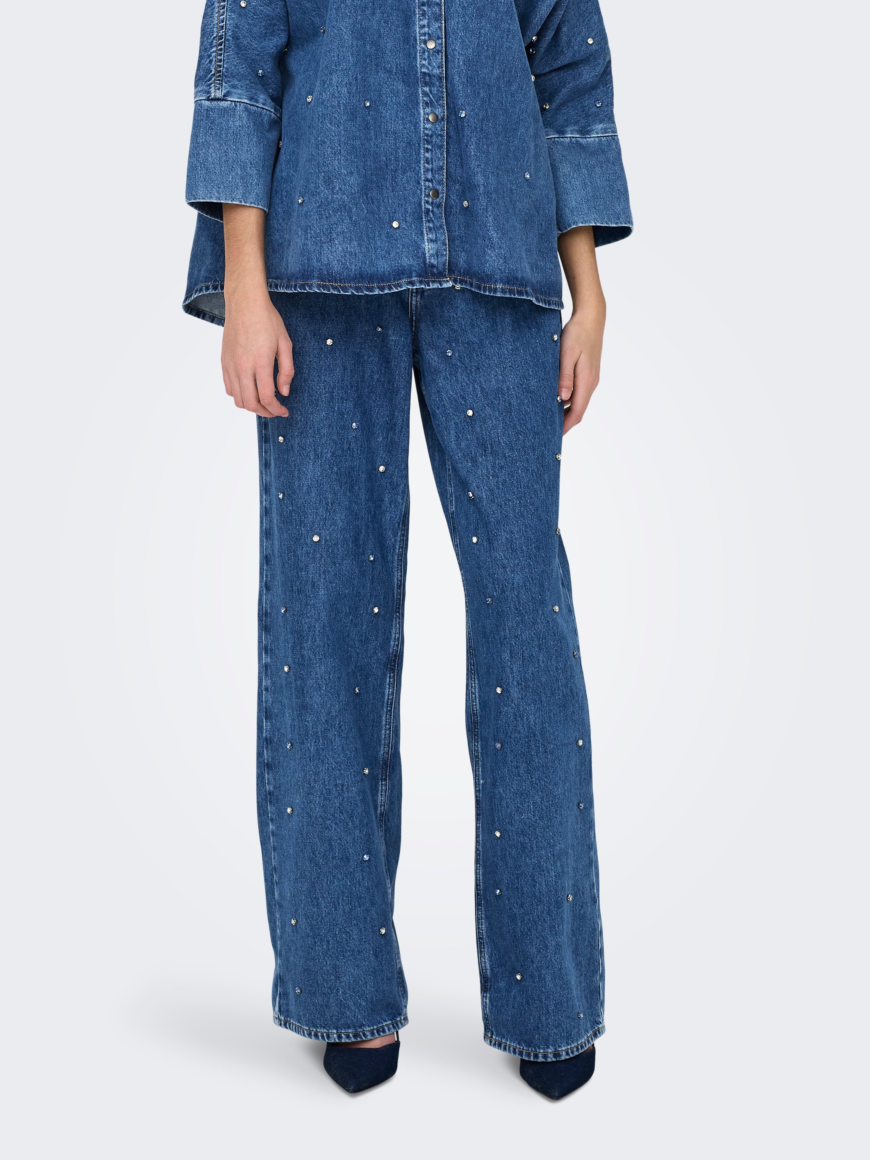 ONLHOPE Weiter Beinschnitt Jeans Medium Blue Denim