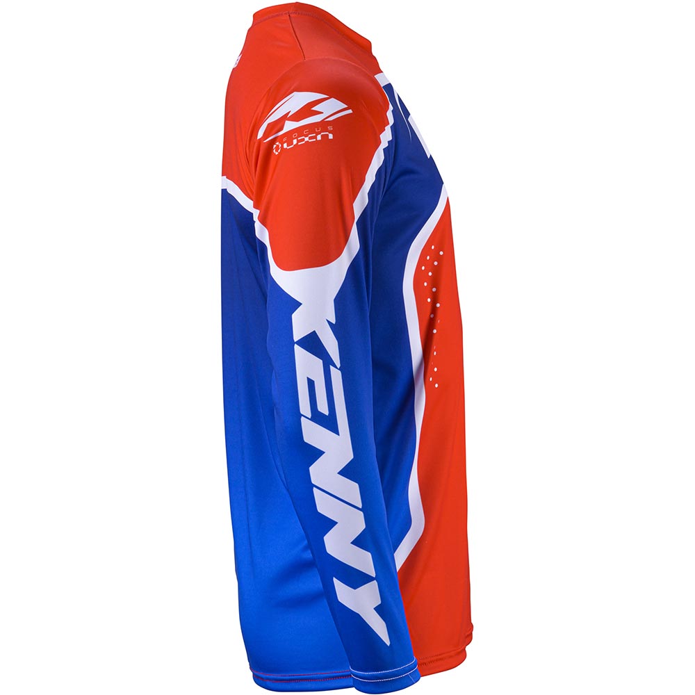 Kenny - Maillot enfant Track Kid Focus Rouge / Bleu / Blanc