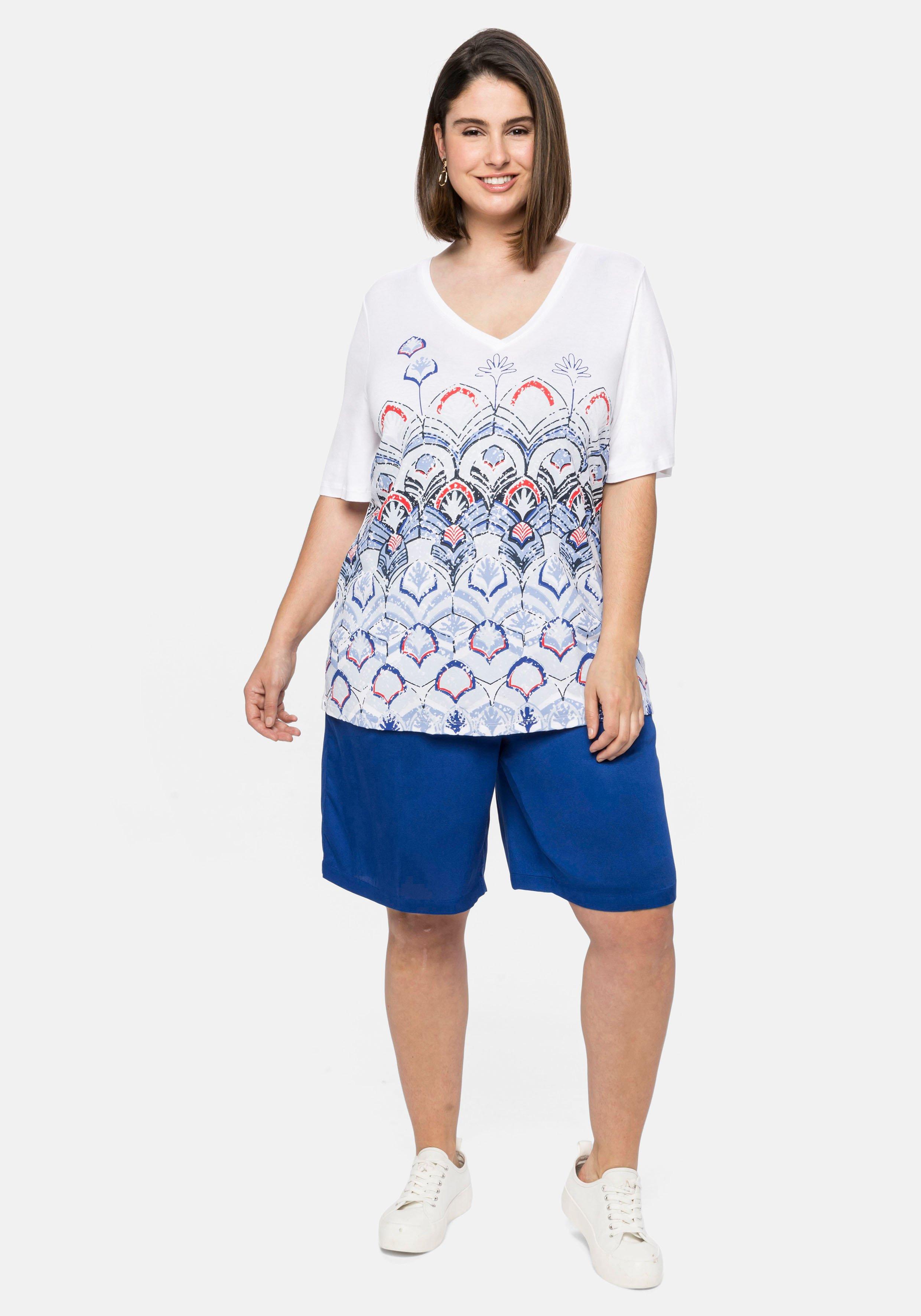 Shirt mit Frontdruck und Flügelärmeln
