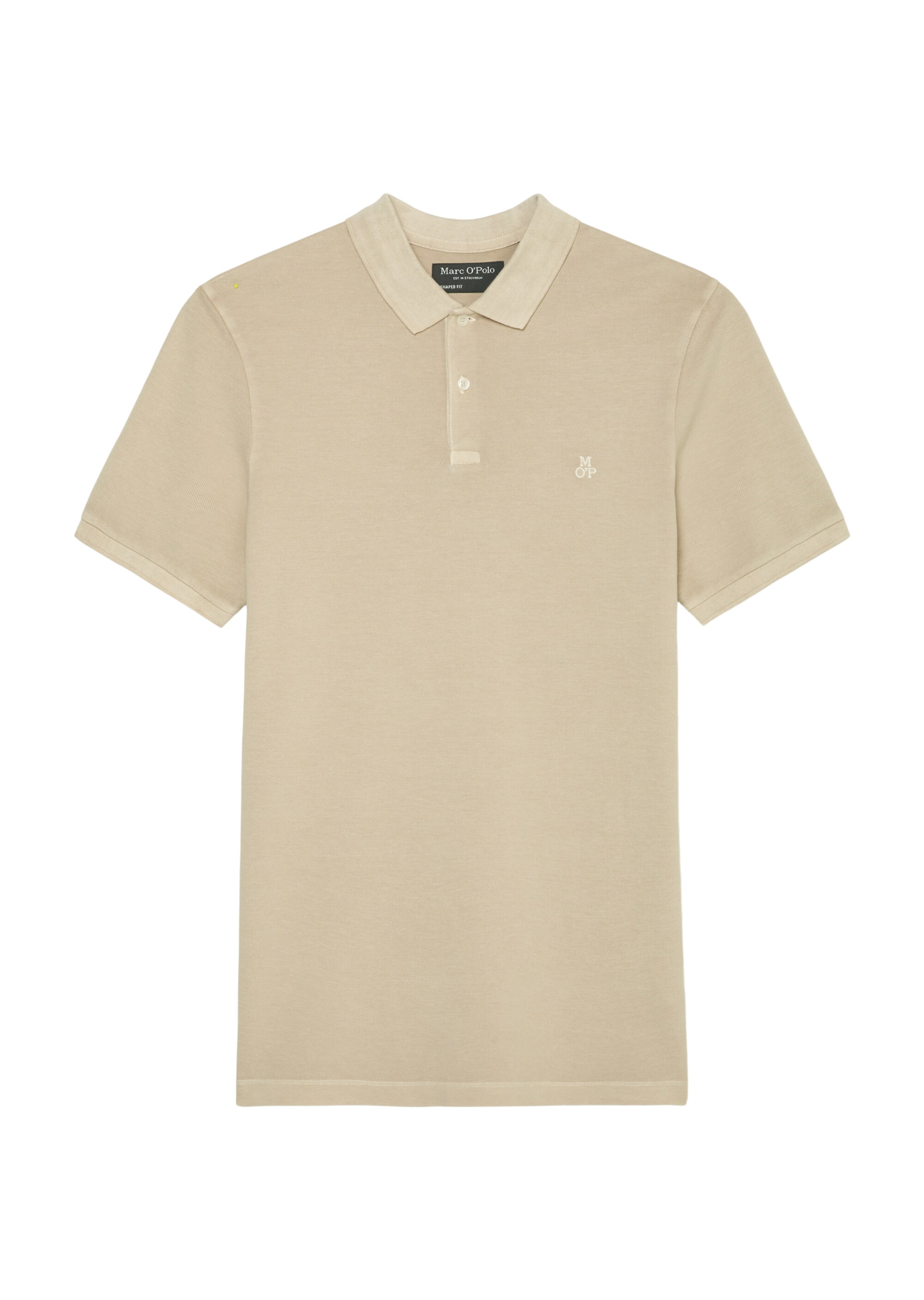 Kurzarm-Poloshirt Piqué shaped aus Organic Cotton-Stretch