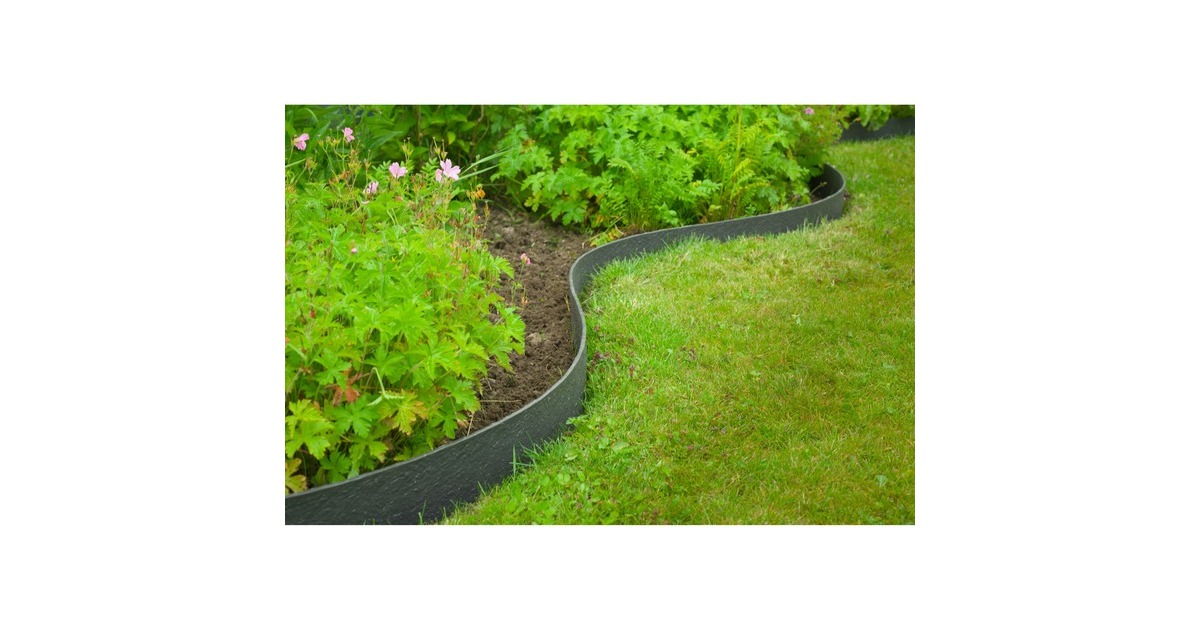 NatureBorderrand met textuur begrenzing  (Zwart, 5 mm - H 12 cm x 12 m)