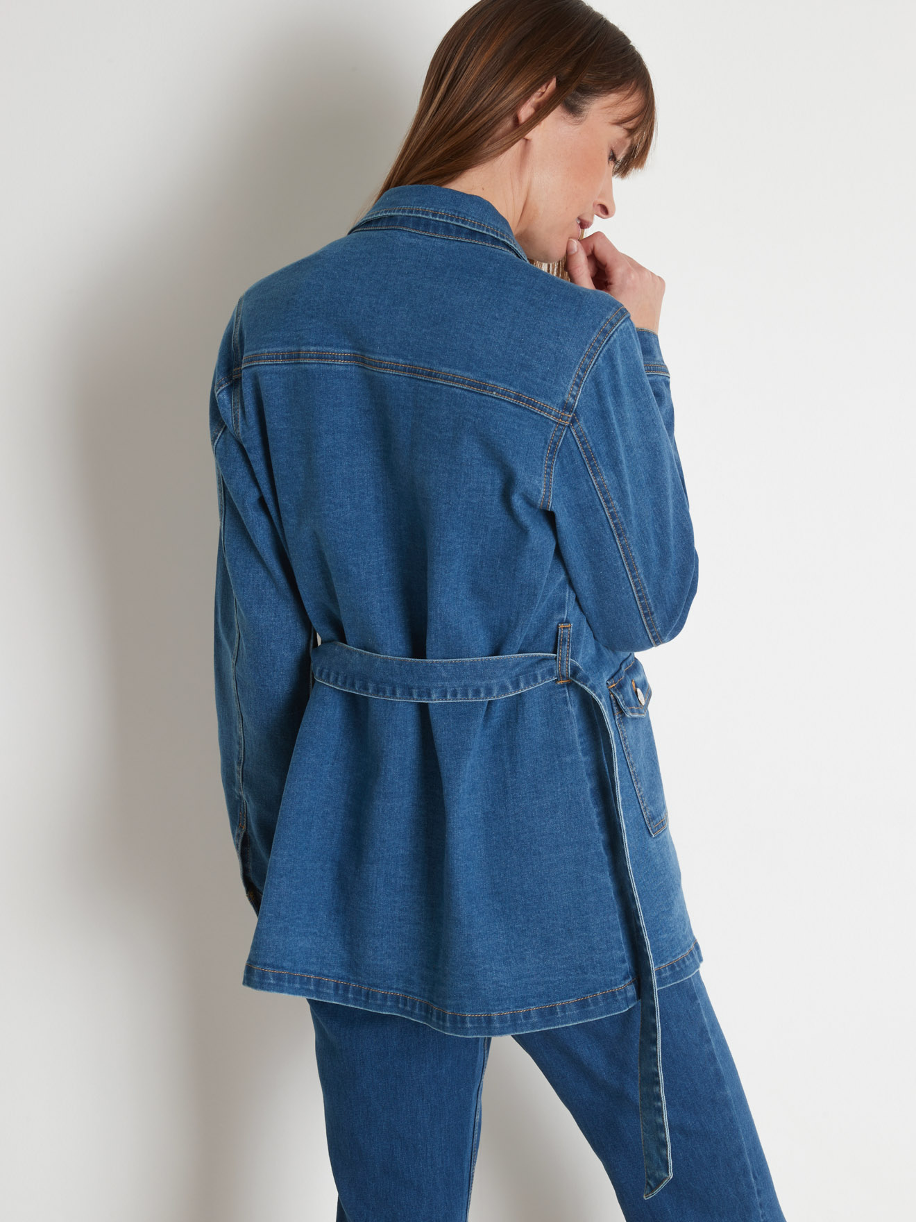 Veste saharienne en denim