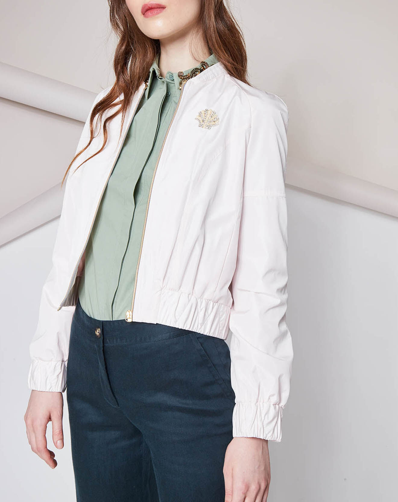 Tara Jarmon Blouson bombers Iris rose pâle