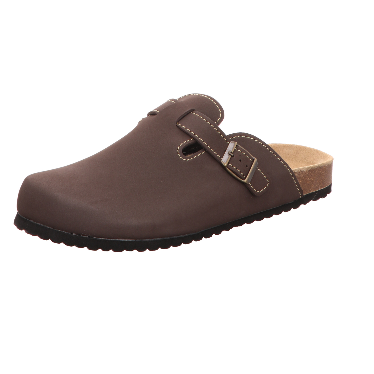 Paulo G. Herren-Clog mit Tieffußbett Braun