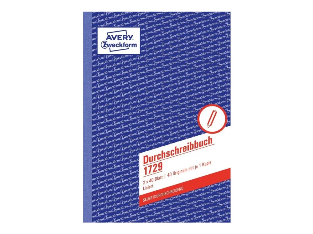 Avery Zweckform - Kopieringsbog - 40 ark - A5 - duplikat - karbonfri