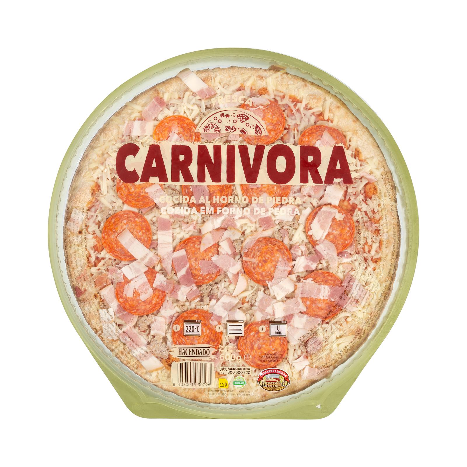 Pizza carnivore Hacendado
