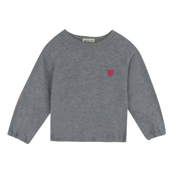 Babe & Tess Sweat Love | Gris chiné