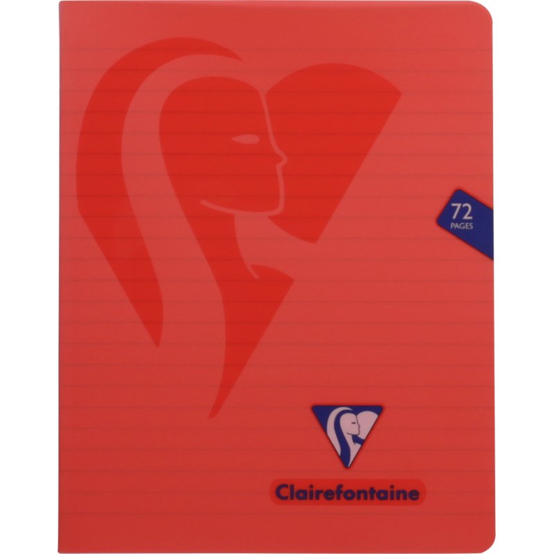 Cahier piqué Clairefontaine Mimesys 16,5 x 21 cm ligné 72 pages couleurs assorties