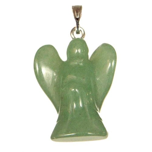 Pendentif ange en aventurine verte