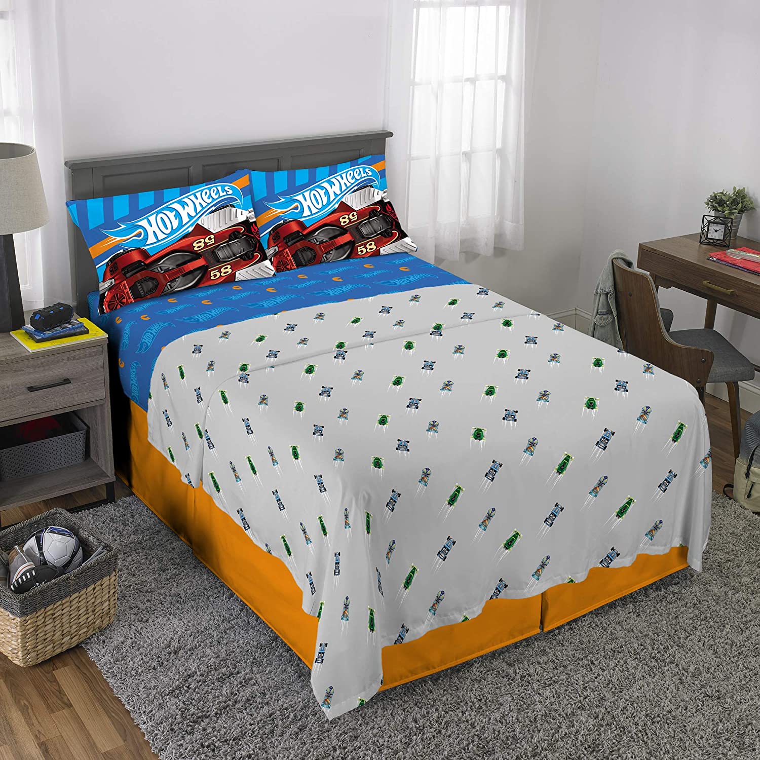 Twin Super Mario 3-Piece Bed Sheet Set.1 Flat Sheet 1 Fitted Sheet 1 Pillow Cases
