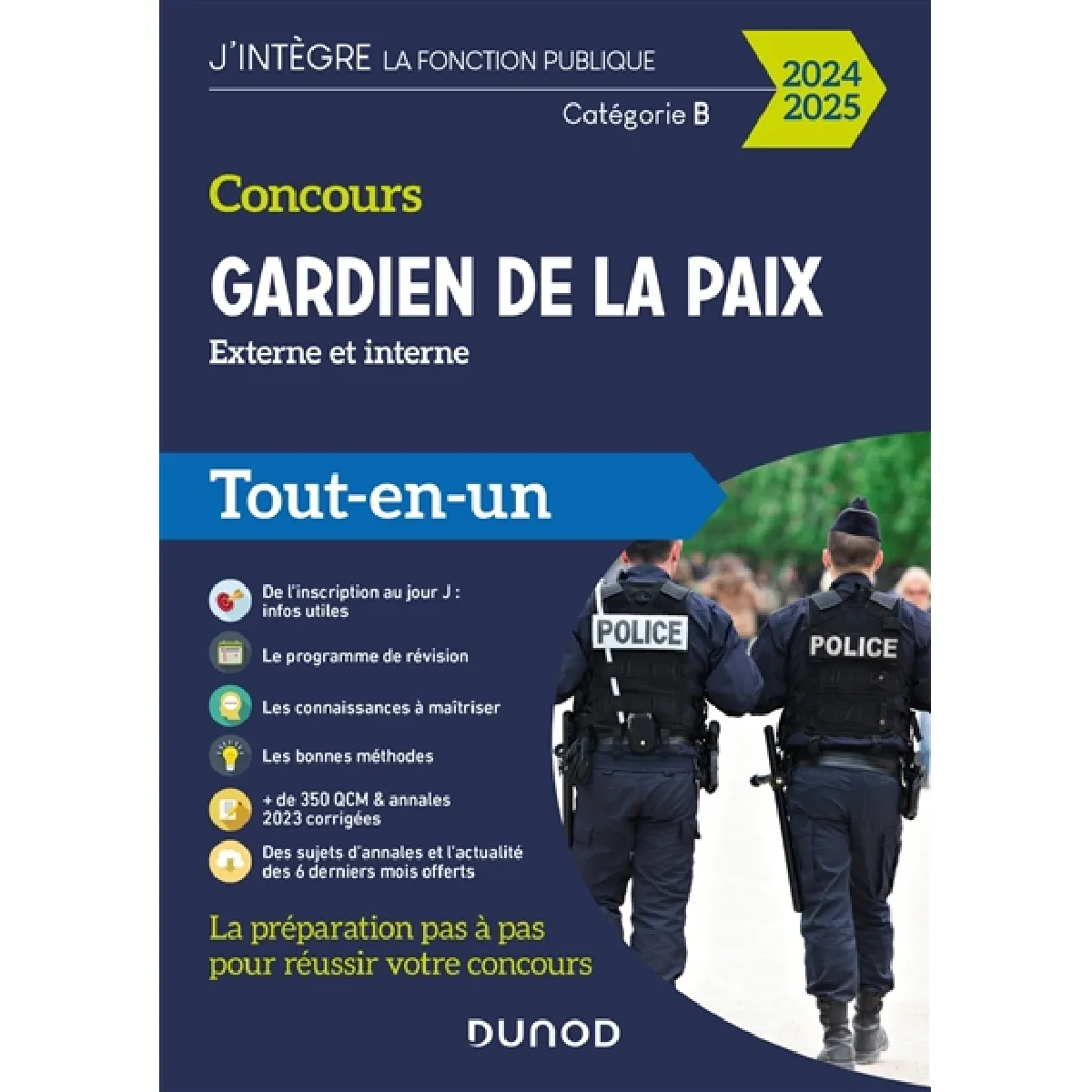 Concours gardien de la paix, externe et interne, catégorie B : tout-en-un : 2024-2025 · Occasion