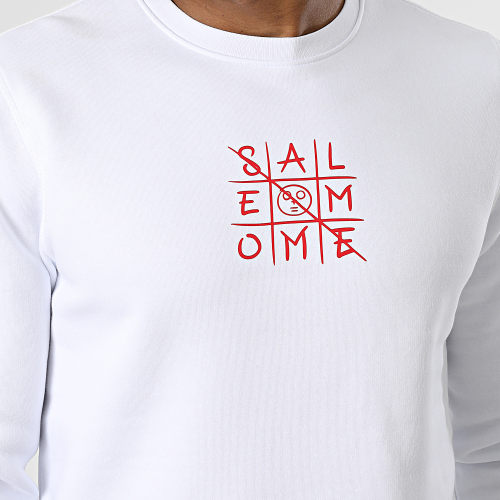 Sweat Crewneck Morpion Blanc Rouge