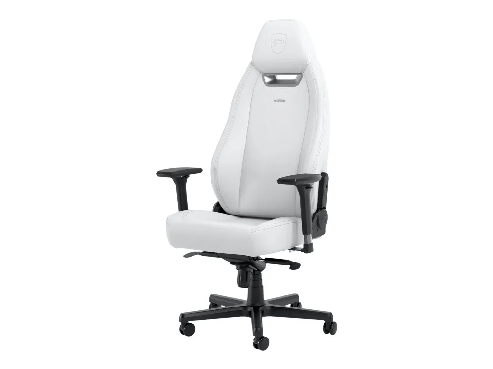 Noblechairs LEGEND - Spillestol - ergonomisk - armstøtter - T-formet - vippe - high-tech falsk læder, højteknologisk vinyl - hvid