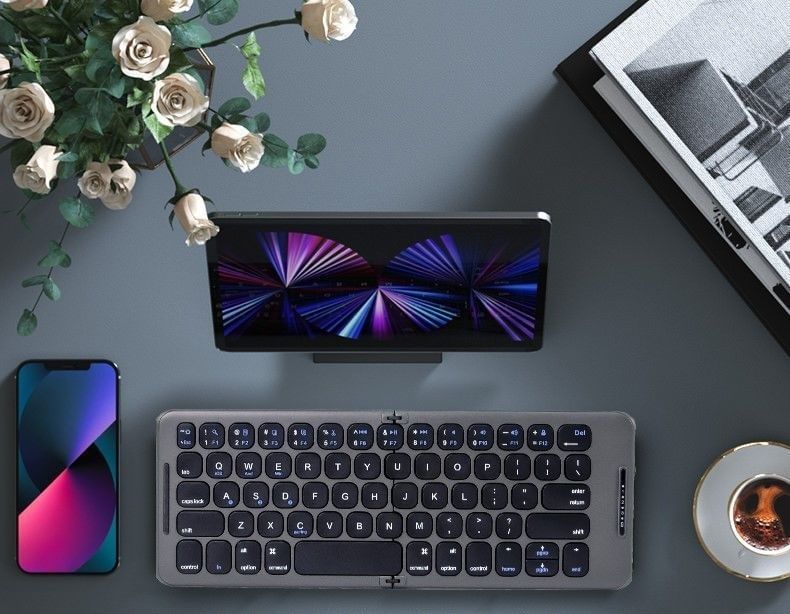 HOMTEC - USB oplaadbaar Bluetooth opvouwbaar toetsenbord